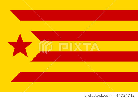 Informal flag of Catalan lands, vector. 44724712