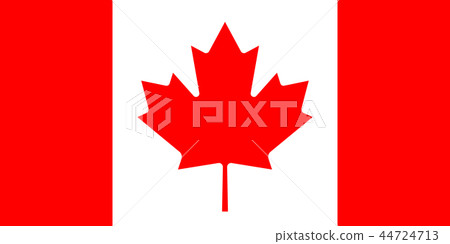 Flag of Canada in official rate and colour, vector 44724713
