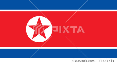 Flag of North Korea in official rate and colour Flag of North Korea in official rate and colour 44724714