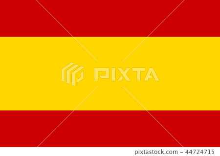 Civil flag of Spain in official rate and colour Civil flag of Spain in official rate and colour 44724715