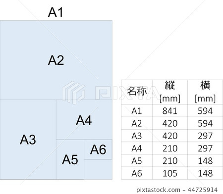 紙張尺寸 44725914