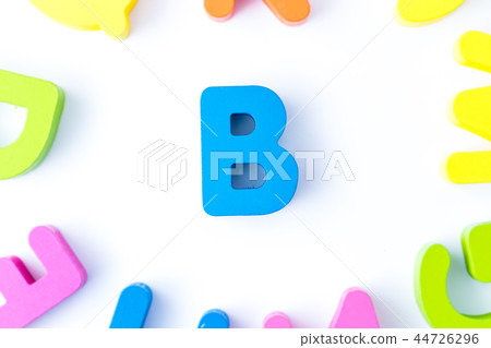 B letters in English made from wood bright colors. B letters in English made from wood bright colors. 44726296