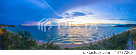 panorama sunset at Karon beach 44727209