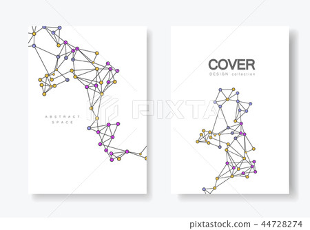 Abstract design composition and line intersection structure 44728274