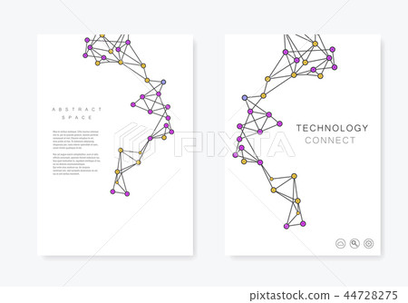 Abstract design composition and line intersection structure 44728275