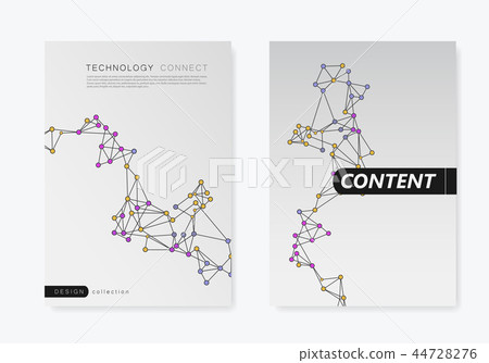 Abstract design composition and line intersection structure 44728276