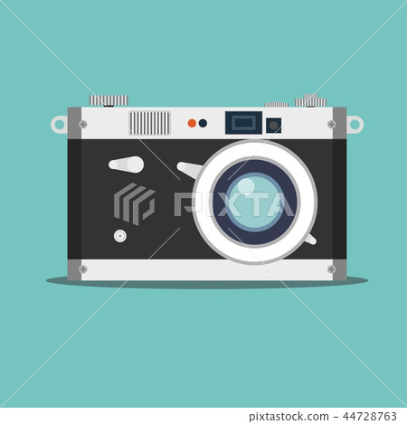 Old film camera. Vintage photo. Old film camera. Vintage photo. 44728763