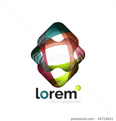 Abstract geometric logo created with overlapping smooth shapes Abstract geometric logo created with overlapping smooth shapes 44729681