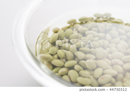 將豆子浸泡在水中 44730312