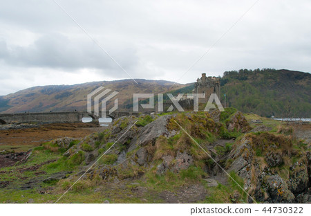 Eilean Donan castle - view to monument from north 44730322
