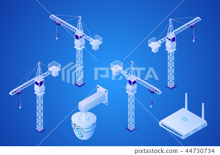Construction Site Tools Isometric Vector Icons Set Construction Site Tools Isometric Vector Icons Set 44730734