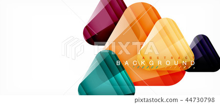 Glass triangles modern geometric composition, abstract background 44730798