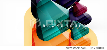 Glass triangles modern geometric composition, abstract background Glass triangles modern geometric composition, abstract background 44730801