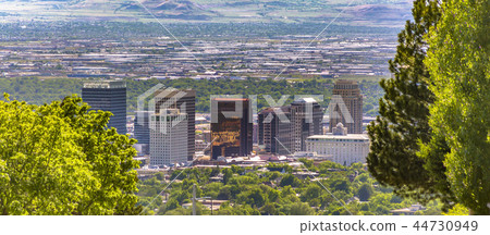 Salt Lake City Views with downtown and trees 44730949
