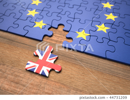 Brexit United Kingdom European Union Puzzle Pieces 44731209