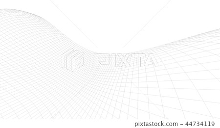 Abstract terrain wireframe landscape background. 44734119