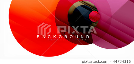 Glossy colorful circles abstract background, modern geometric design Glossy colorful circles abstract background, modern geometric design 44734316