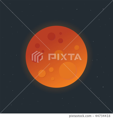 Blood Moon, Total Lunar Eclipse On Dark Sky Blood Moon, Total Lunar Eclipse On Dark Sky 44734418