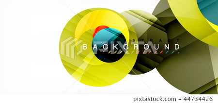 Glossy colorful circles abstract background, modern geometric design Glossy colorful circles abstract background, modern geometric design 44734426
