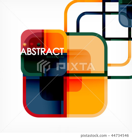 Abstract background, square shapes geometric composition Abstract background, square shapes geometric composition 44734546