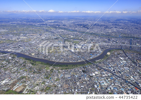 Yashio city sky / Misato JCT aerial view 44735422