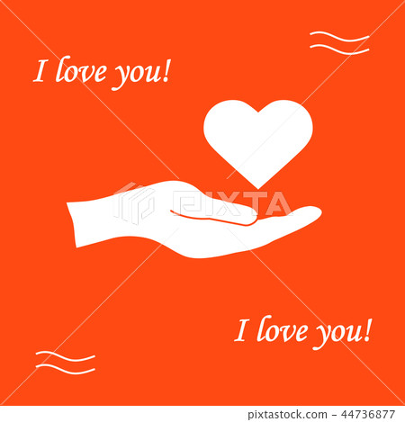 hand holds heart Love symbol. hand holds heart Love symbol. 44736877