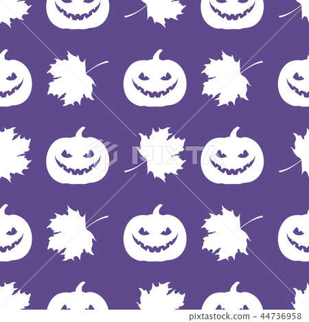 Halloween 2019 seamless pattern Pumpkin, leaves. Halloween 2019 seamless pattern Pumpkin, leaves. 44736958