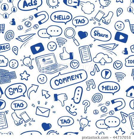 Business hand drawn seamless pattern background Business hand drawn seamless pattern background 44737058