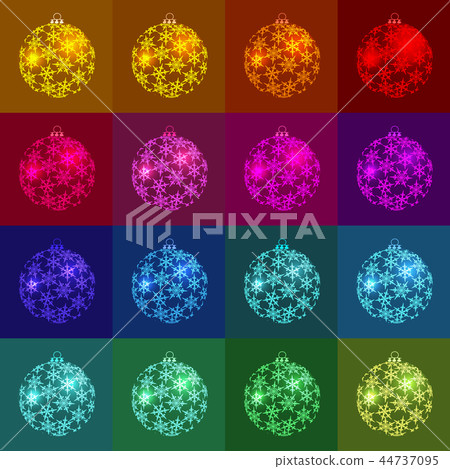 Christmas, New Year s multi-color balls. The color and shade of the picture Depends on the Christmas, New Year s multi-color balls. The color and shade of the picture Depends on the 44737095