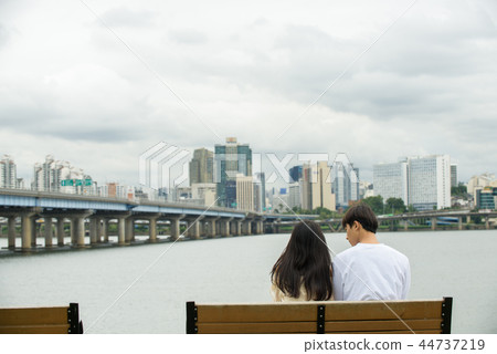 漢江約會,情侶,漢江公園 漢江約會,情侶,漢江公園 44737219