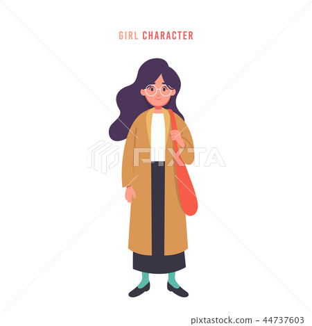 Glasses girls in trendy clothing style character Glasses girls in trendy clothing style character 44737603
