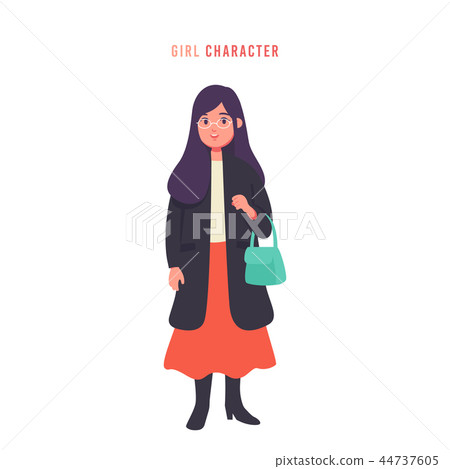 Glasses girls in trendy clothing style character Glasses girls in trendy clothing style character 44737605