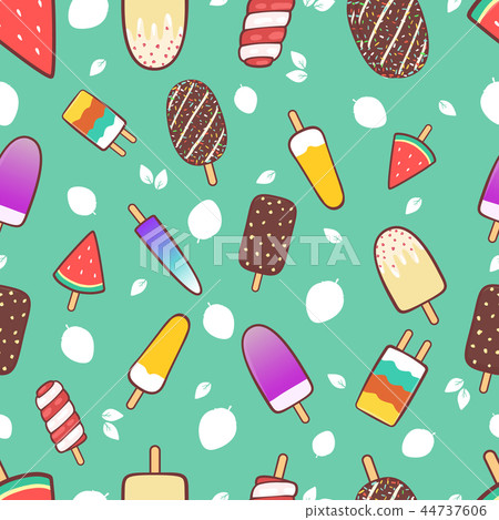 Ice cream seamless pattern background Ice cream seamless pattern background 44737606