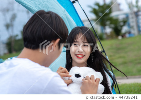 Han River Dating, Couple, Hangang Park, Tent Han River Dating, Couple, Hangang Park, Tent 44738241