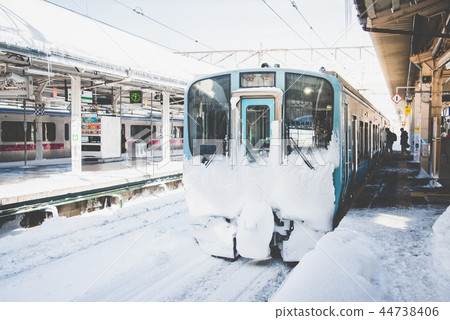 Aomori,Japan, 31 January  2018:Local train  44738406