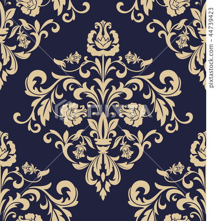 Wallpaper in the style of Baroque. A seamless Wallpaper in the style of Baroque. A seamless 44739423