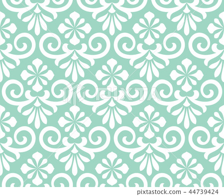 Floral pattern. Vintage wallpaper in the Baroque Floral pattern. Vintage wallpaper in the Baroque 44739424