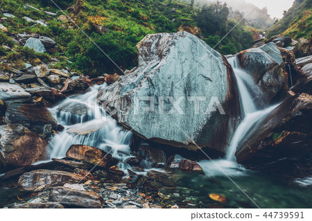 Bhagsu waterfall. Bhagsu, Himachal Pradesh, India Bhagsu waterfall. Bhagsu, Himachal Pradesh, India 44739591