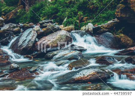 Bhagsu waterfall. Bhagsu, Himachal Pradesh, India 44739597