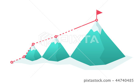 Goal achievement success and win concept  44740485