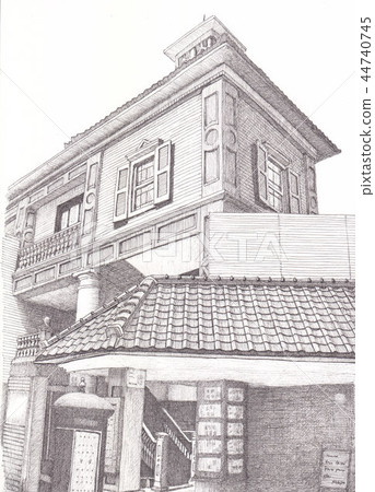 Retro building Retro building 44740745