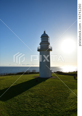 Photographed the scenery of the lighthouse and the morning sun at Esenjo, Hakodate, Hokkaido Photographed the scenery of the lighthouse and the morning sun at Esenjo, Hakodate, Hokkaido 44741260