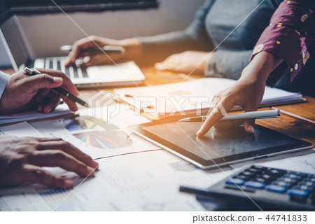 Team businessman job. working with laptop Team businessman job. working with laptop 44741833