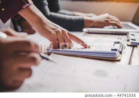 Team businessman job . working with laptop Team businessman job . working with laptop 44741838