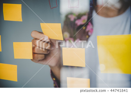 Businessmen are presenting her ideas Businessmen are presenting her ideas 44741841