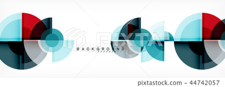 Abstract background - multicolored circles, trendy minimal geometric design 44742057