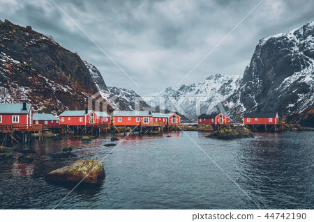 Nusfjord fishing village in Norway Nusfjord fishing village in Norway 44742190