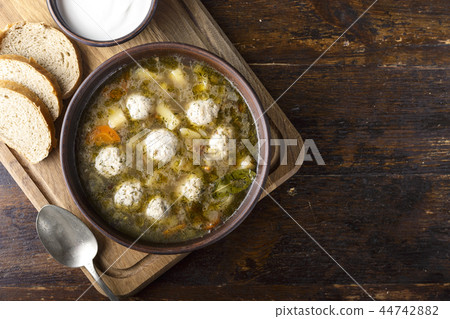 lunch of meatball soup lunch of meatball soup 44742882