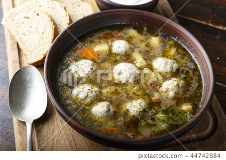 soup with meatballs place for text soup with meatballs place for text 44742884