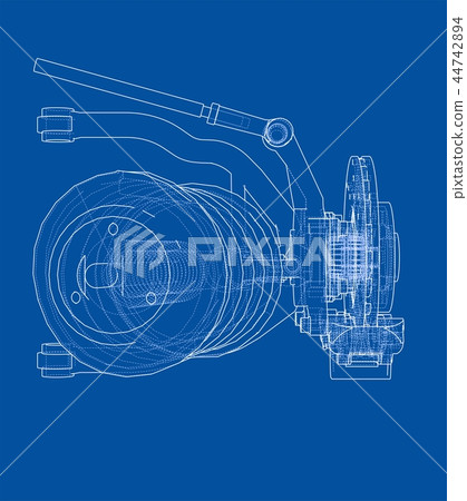Car suspension with shock absorber 44742894